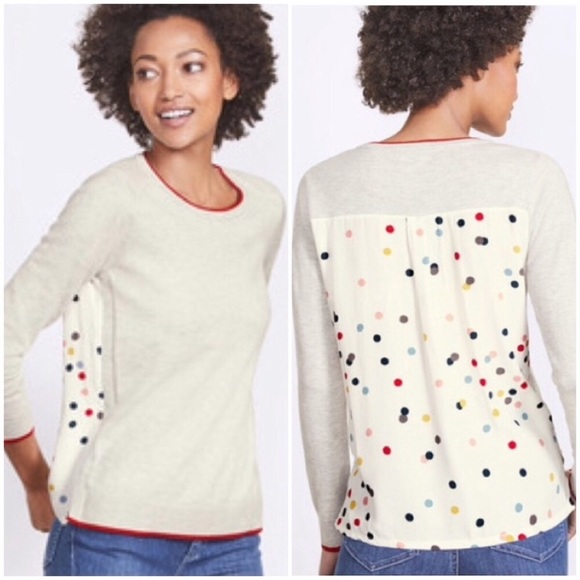 Boden Gray Wool Blend Eva Polka Dot 